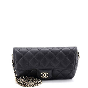 Chanel Classic Sunglasses Case with Chain Quilted Caviar